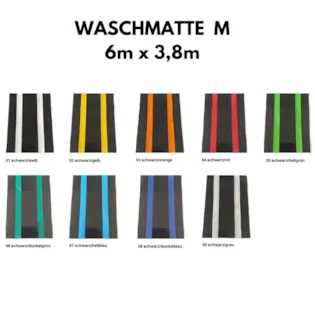 Carshine Waschmatte schwarz M  6m x 3,8m