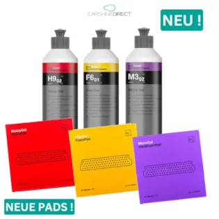 Koch Chemie Polierset 3 Polituren + 3 NEUE Pads *NEU