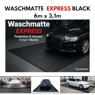 Carshine Waschmatte EXPRESS BLACK 6m x 3,1m