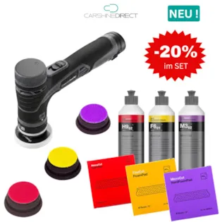 Carshine Polierset Akku Hybrid-Exzenter EVO Mini PRO MEGA SET *NEU